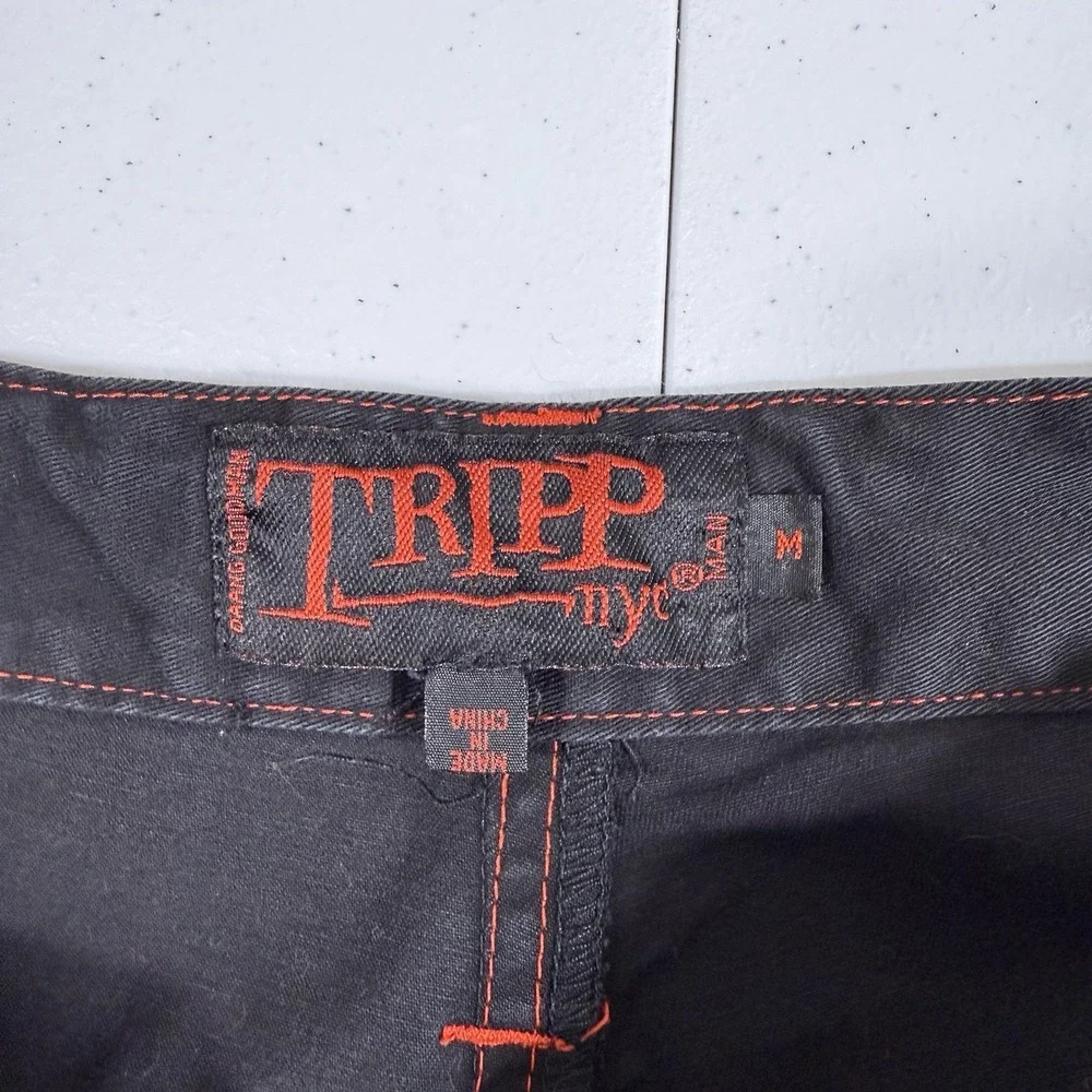 Tripp NYC‎ Pants Womens Medium Goth Rave Chains Straps Rave Cyberpunk
